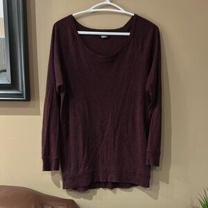 TNA Deep Burgundy Long Sleeve Top